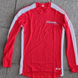 T-shirt manches longues rouge et blanc unisexe DIBI