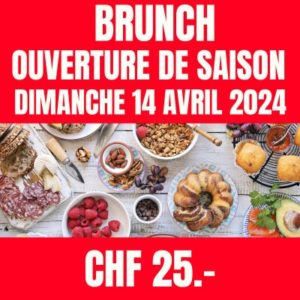 Brunch ouverture de saison du 14 avril 2024 (adultes dès 14 ans)